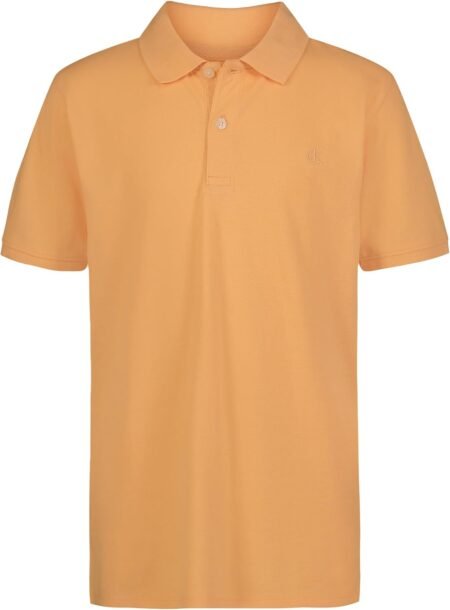 Boys' Short Sleeve Micro Pique Solid , Button Closure, Soft & Comfortable