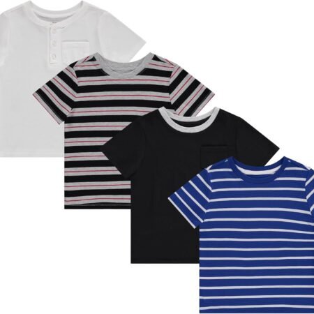 Boys 4-Pack Graphic Tees: Fun & Comfortable T-Shirts for Boys Size 4-14