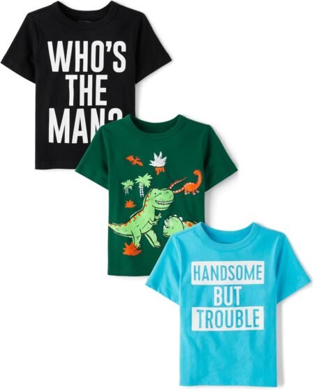 Baby Boys Dinos Short Sleeve Graphic T Shirt