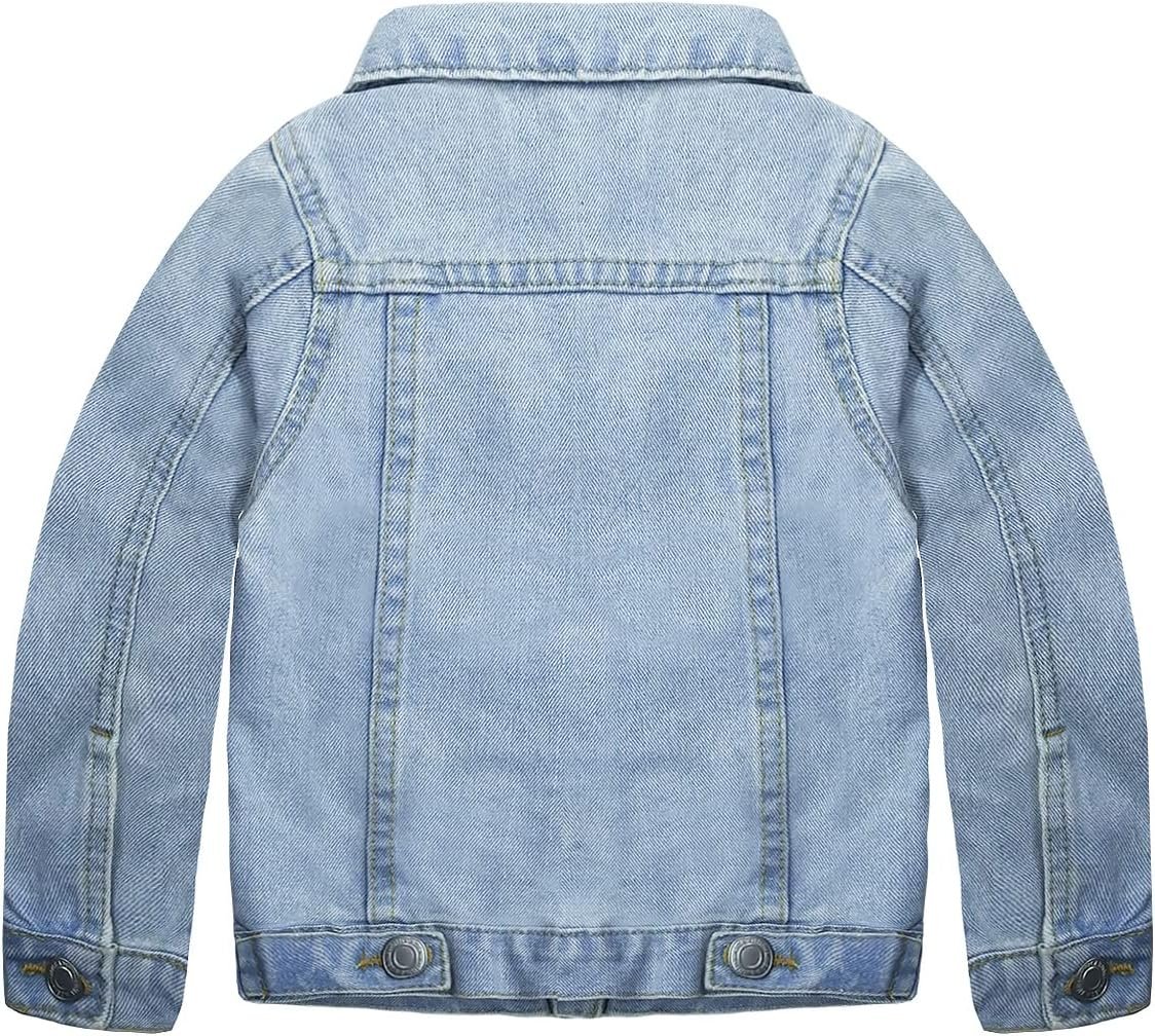 Little Boys Jean Jacket Stone Washed Soft Denim Outfit - Image 2