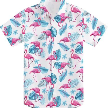 2-10T Boys Novelty Hawaiian Short Sleeve Button Down Dress Shirt