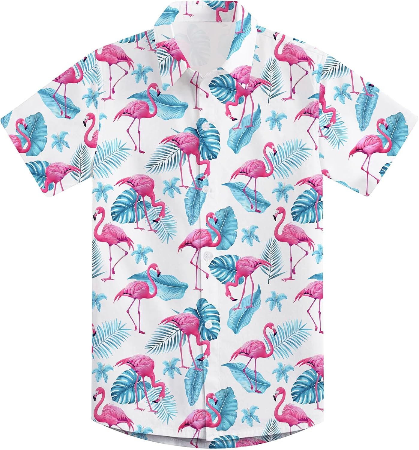 2-10T Boys Novelty Hawaiian Short Sleeve Button Down Dress Shirt