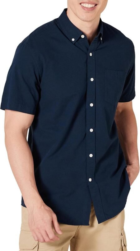 Men's Regular-Fit Short-Sleeve Pocket Oxford Shirt